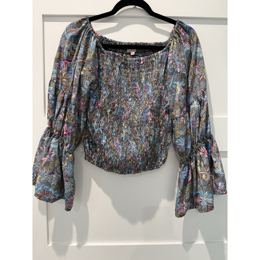 Cienna Shirt Womens Size L/XL Floral  Boho Sexy Blouse Spring